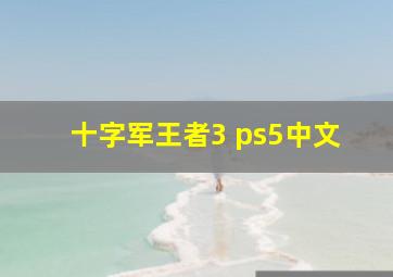 十字军王者3 ps5中文